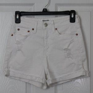 Denizen from Levi's White Distressed Denim Mom Shorts